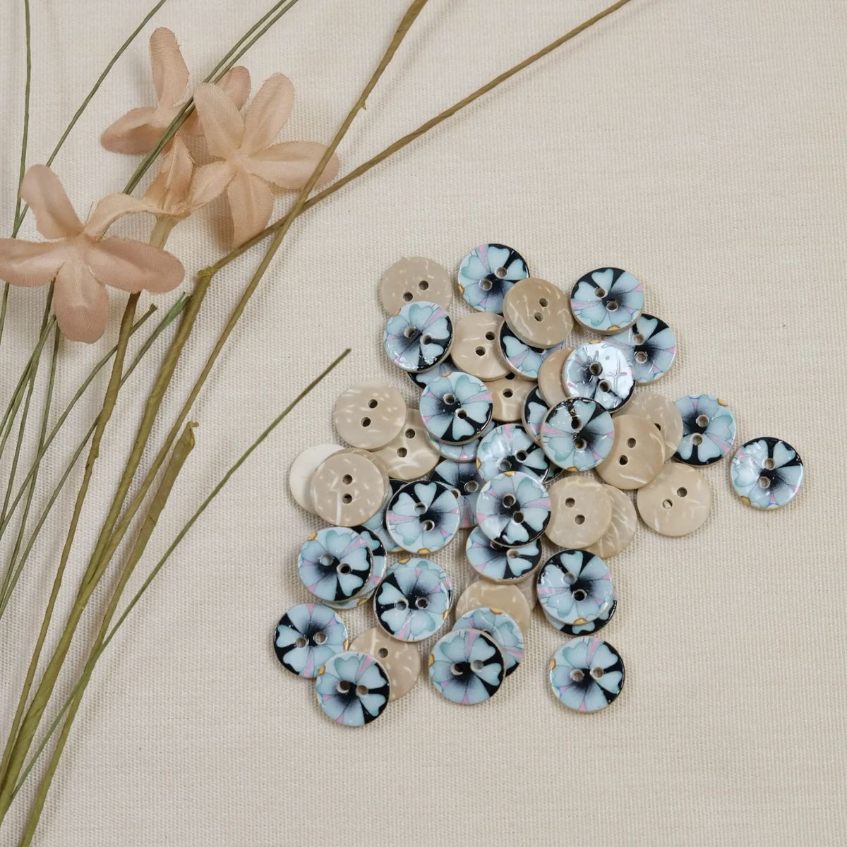 Grønn fantasiblomst 15 mm