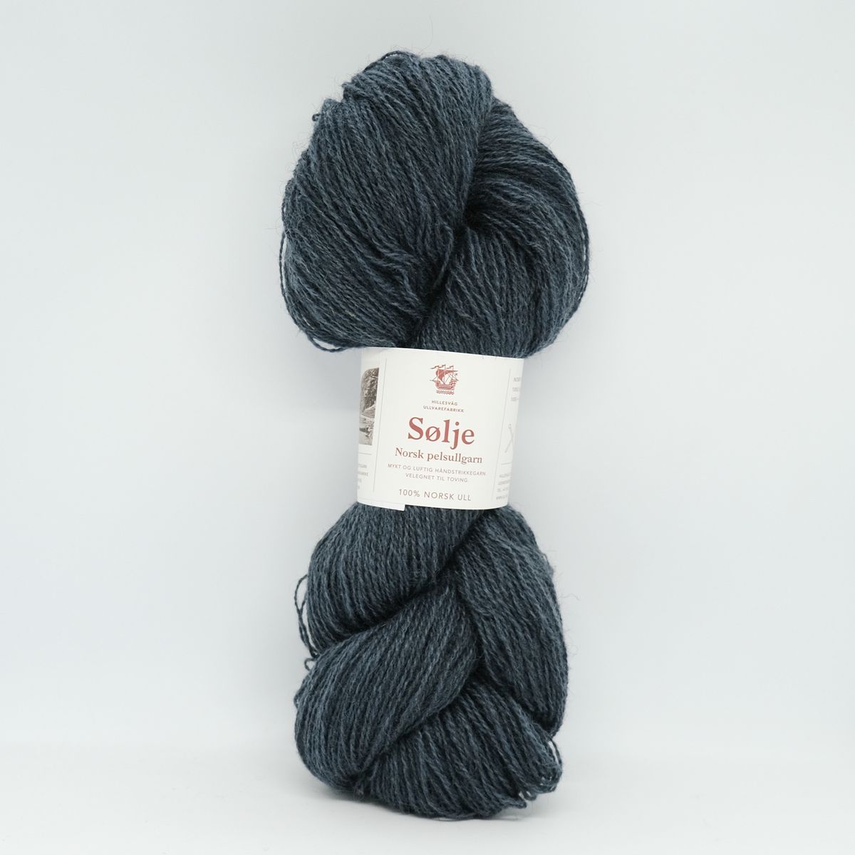 Sølje 642143 blågrå Pelsullgarn Hillesvåg