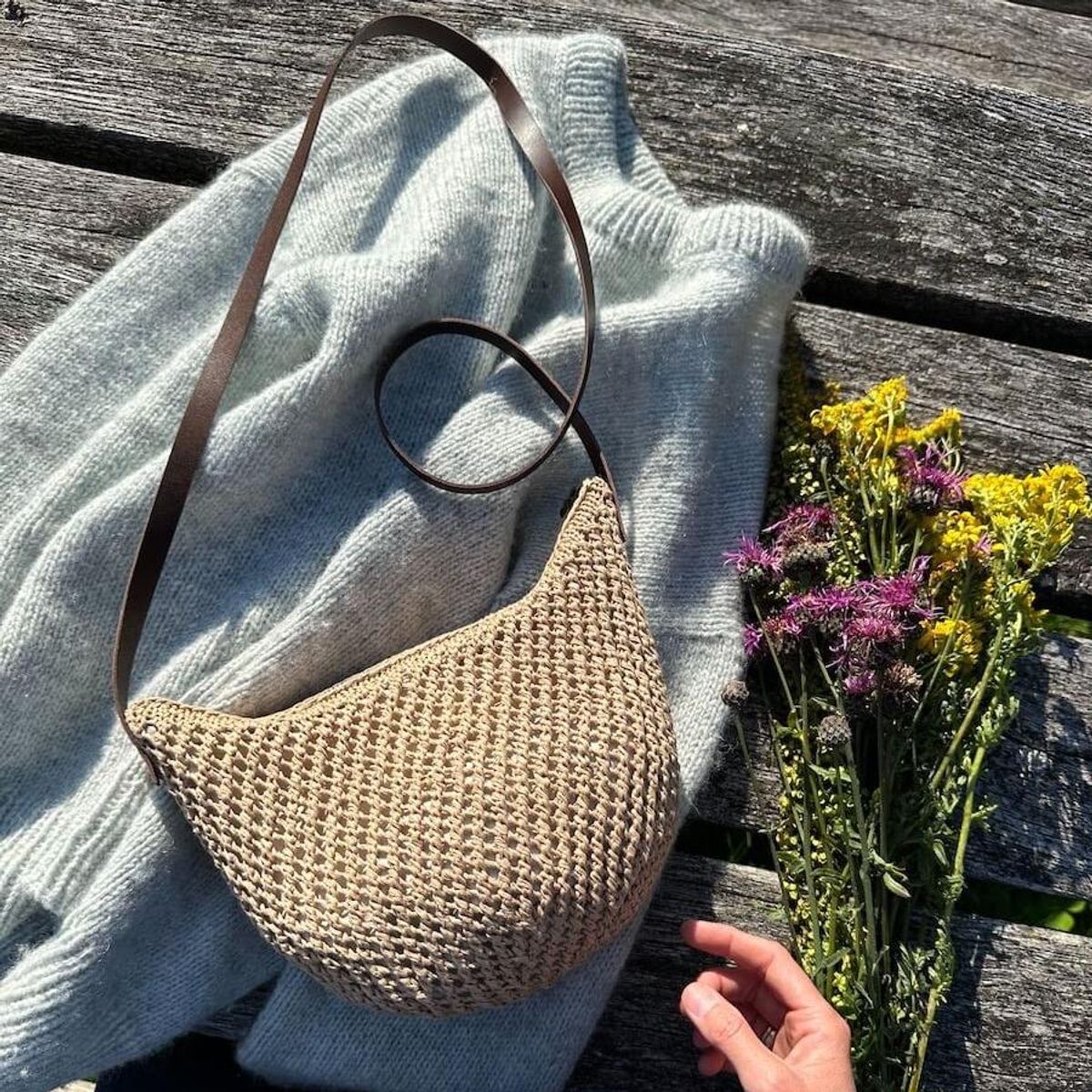 Lærreim til Florence bag - PetiteKnit