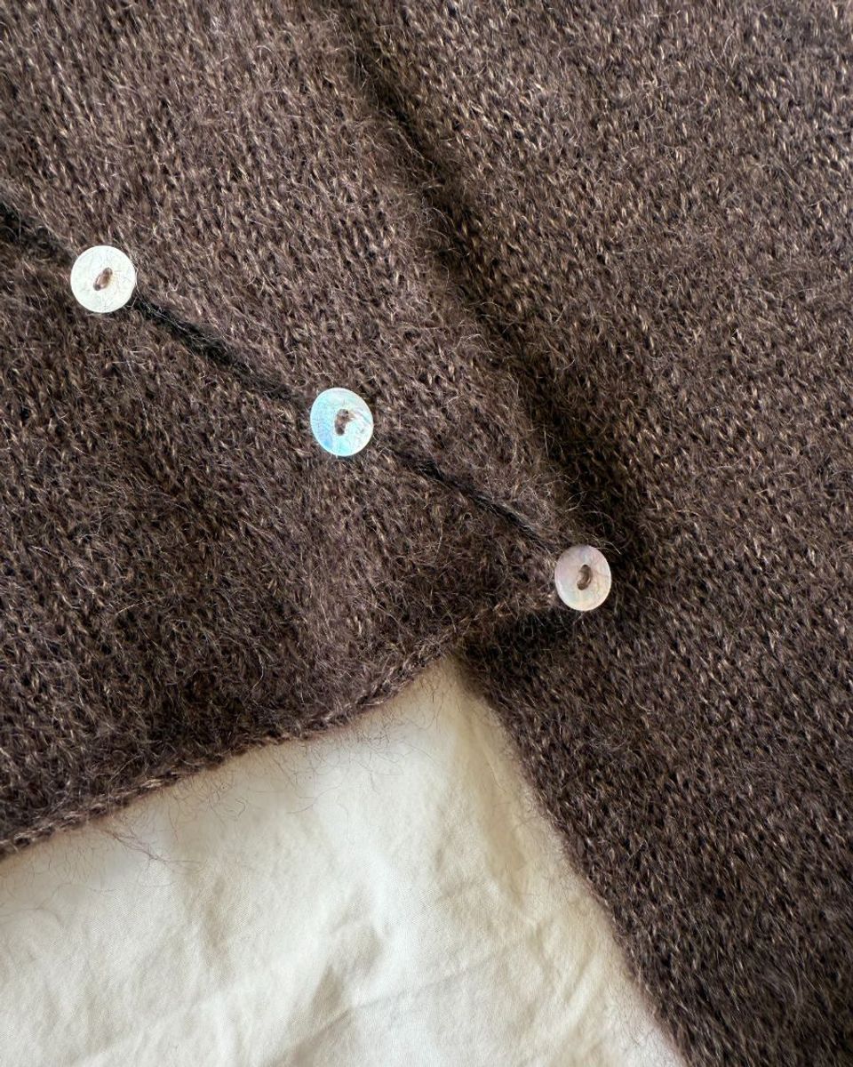 Knapper av perlemor Ø11,4 mm-pk.6 stk.