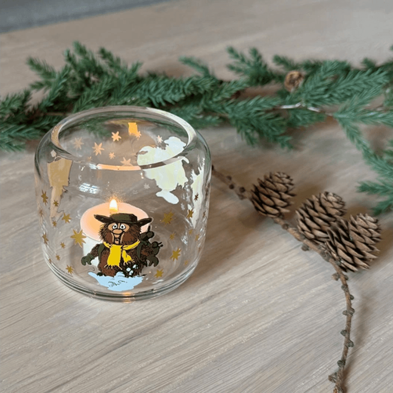 Flåklypa telysholder - Ludvig og Solan 9 cm
